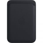 Husa de protectie Apple Leather Wallet MagSafe pentru iPhone, Midnight