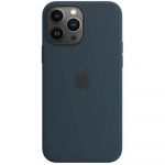 Husa de protectie Apple Silicone Case with MagSafe pentru iPhone 13 Pro Max, Abyss Blue