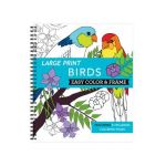 Large Print Easy Color & Frame - Birds (Adult Coloring Book) - New Seasons