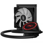 Cooler procesor cu lichid Deepcool Gammaxx L120, 120 mm, Iluminare rosie, 4 pin, Flux aer 69.34 CFM, Compatibil AMD/Intel, Negru