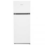 Frigider cu doua usi Heinner HF-205F+, 206 l, Iluminare LED, 3 rafturi de sticla, H 143.4 cm, Alb, Clasa F