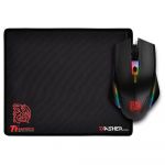 Mouse gaming si mousepad Tt eSPORTS Talon Elite, Iluminare RGB, Negru