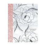 Composition Notebook: Glitter and Floral Large Wide Rule Lines with Page Numbers - Happy Print Press