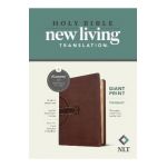 NLT Compact Giant Print Bible, Filament Enabled Edition (Red Letter, Leatherlike, Mahogany Celtic Cross) - Tyndale