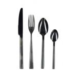Bahne set de tacâmuri pentru 4 persoane Shiny Black 16-pack