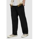 AllSaints pantaloni din amestec de in HANBURY TROUSERS culoarea negru, drept, MF080Y