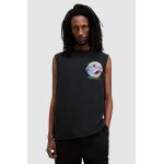 AllSaints top din bumbac CHEECH SL CREW culoarea negru, MG516Z