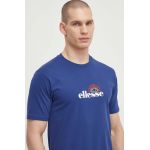 Ellesse tricou din bumbac Trea T-Shirt barbati, culoarea albastru marin, cu imprimeu, SHV20126