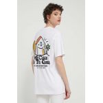 On Vacation tricou din bumbac Mi Casa culoarea alb, cu imprimeu, OVC T149
