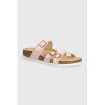 Birkenstock papuci Franca femei, culoarea roz, 1026419