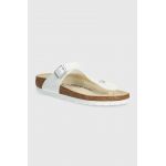 Birkenstock slapi copii Gizeh K BF Shiny Lizard culoarea alb