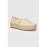 Toms espadrile Valencia culoarea bej, cu platforma, 10020691