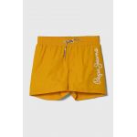 Pepe Jeans pantaloni scurti de baie copii LOGO SWIMSHORT culoarea galben