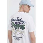 On Vacation tricou din bumbac barbati, culoarea alb, cu imprimeu, OVC T153