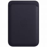 Husa de protectie Apple Leather Wallet MagSafe pentru iPhone, Ink