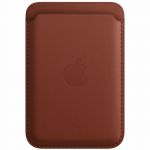 Husa de protectie Apple Leather Wallet MagSafe pentru iPhone, Umber