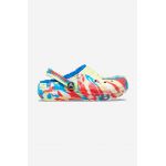Crocs papuci Lined Marbled Clog femei 207773.SULPHUR-Multi