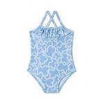 Tous costum de baie dintr-o bucată pentru copii culoarea turcoaz