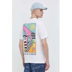 On Vacation tricou din bumbac Another day in Paradise culoarea alb, cu imprimeu, OVC T111