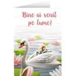 Felicitare: Bine ai venit pe lume. Lebada