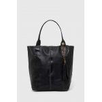 Answear Lab poseta de piele culoarea negru