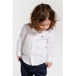 Coccodrillo camasa de bumbac pentru copii culoarea alb