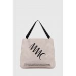 MMC STUDIO geanta de bumbac culoarea bej, LOGO.BAG