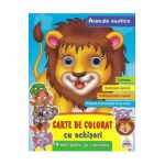 Carte de colorat cu ochisori. Animale exotice