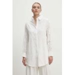 Answear Lab camasa femei, culoarea alb, cu guler clasic, relaxed