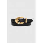 Answear Lab curea de piele femei, culoarea negru