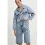 Answear Lab pantaloni scurti jeans femei, neted, high waist