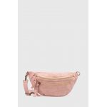 Answear Lab rinichi de piele intoarsa culoarea roz