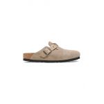 Birkenstock papuci din piele Boston Braided femei, culoarea bej, 1026694