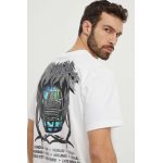 adidas Originals tricou din bumbac barbati, culoarea alb, cu imprimeu, IS2946