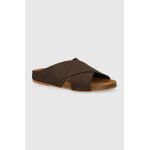 Alohas papuci din piele Briar femei, culoarea maro, S100325.03