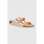 Birkenstock papuci Arizona femei, culoarea roz, 1026448