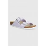 Birkenstock papuci Arizona femei, culoarea violet, 1026446