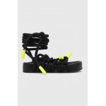 AGL sandale Jane Laces femei, culoarea negru, cu platforma, D685010PGKE7621013
