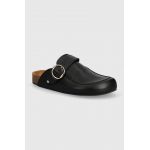 Alohas slapi de piele Jood femei, culoarea negru, S100346.03