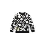 Karl Lagerfeld bluza copii culoarea negru, modelator