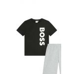 BOSS set de bumbac pentru copii culoarea negru