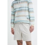 Hollister Co. pantaloni scurți din amestec de in culoarea bej
