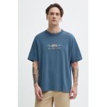 Abercrombie & Fitch tricou din bumbac barbati, culoarea turcoaz, cu imprimeu
