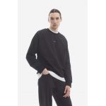 A.P.C. hanorac de bumbac Sweat Steve bărbați, culoarea negru, cu imprimeu COEIP.H27621-BLACK