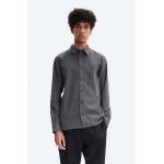 A.P.C. cămașă din bumbac Chemise Vincent bărbați, culoarea gri, cu guler clasic, regular COEUT.H12426-GREYHEATHE