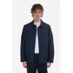 A.P.C. geacă de in culoarea bleumarin, de tranziție LIAEO.H03053-MARINE