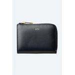 A.P.C. portofel de piele culoarea bleumarin PXAWV.F63166-DARKNAVY