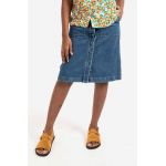 A.P.C. fustă din denim Jupe Anita midi, drept COETK.F06342-INDIGO