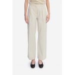 A.P.C. pantaloni de bumbac Grand Pantal Camila culoarea bej, drept, medium waist COEPY.F08401-ECRU