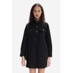 A.P.C. rochie jeans Robe Mia culoarea negru, mini, drept COFBV.F05878-BLACKWASHE